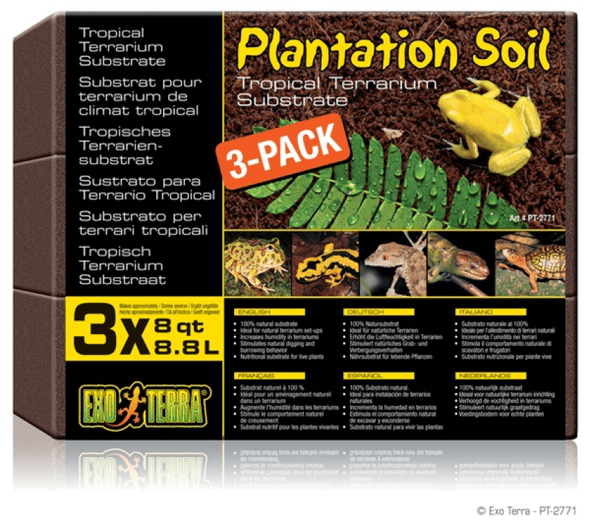 Plantation Soil - 3- Exo Terra Plantation Soil 3-Pack, 3 X 8 Qt (3X8.8 L) - Image 1