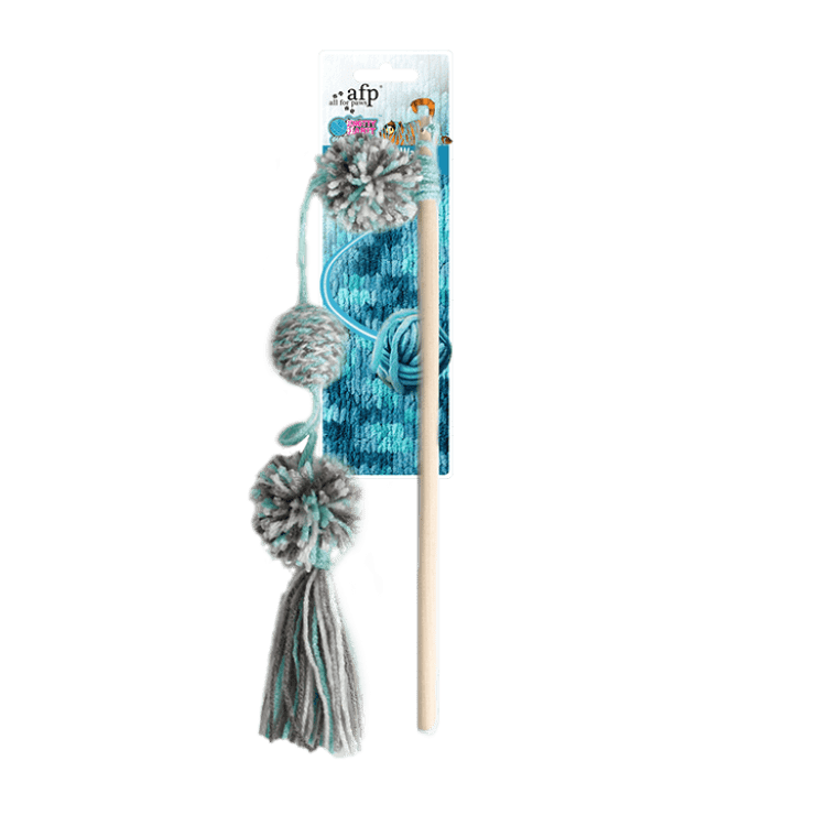 Yarn Pom Pom Wand Knotty Habit - - Yarn Pom Pom Wand - Image 1