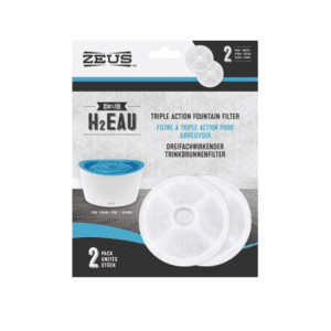 Zeus H2Eau Replacement Triple Action Fountain Filter 2/Pk