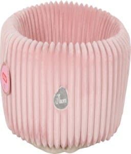 QUILTED BASKET XL PINK 56CM NAOMI - QUILTED BASKET XL PINK 56CM - Image 1