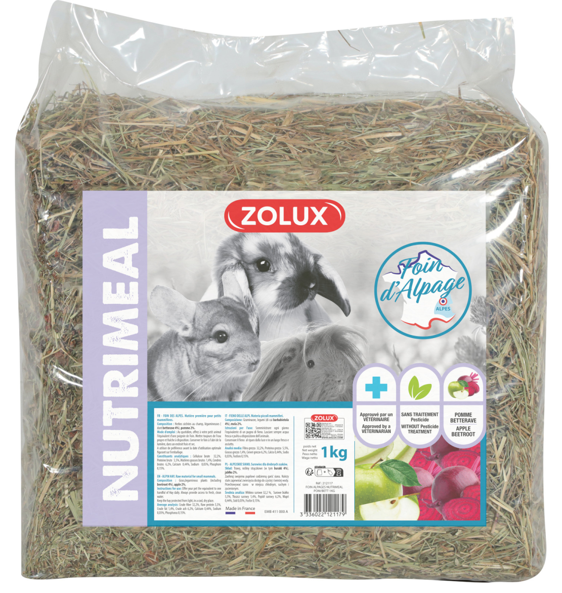 ZL212117 Nutrimeal Alpine Hay Apple Beetroot 1Kg - Image 1