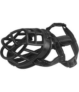 Golden Panda Silicone Muzzle, Black[Size - XL]