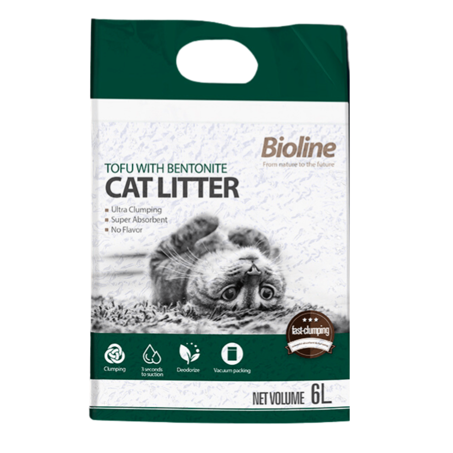 6970117125535 Bioline Tofu With Bentonite Cat Litter 6L - Image 1