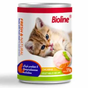 Bioline Canned Cat Food 375G - [Flavor - Chicken & Vegetables]