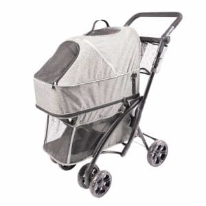 Duvo+ Pet Buggy/Stroller Deluxe 79X46X99Cm - Max. 15Kg Grey