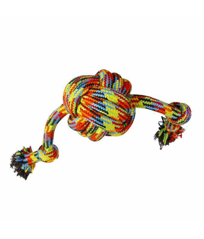 LR11594 Duvo+ Cotton Ball With 2 Knots Beach Dog Toy 50X10Cm - Image 1