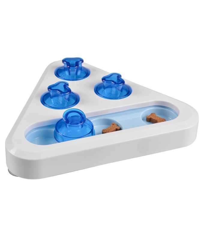 LR12767 Duvo+ Seek 'N Snack Puzzle - Triangle 24X24X5,5Cm White/Blue - Image 1