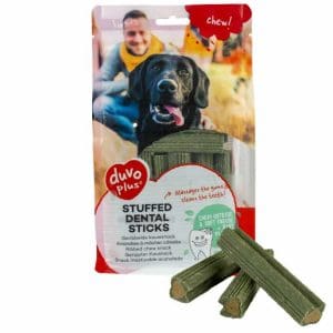 Duvo+ Chew! Stuffed Dental Sticks 9.6Cm - 14Pcs - 420G, Green[Dimension - 9.6Cm - 14Pcs - 420G]