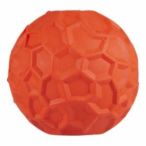 Duvo+ Rubber Hexagon Ball Dispenser Dog Toy 6X6X6Cm, Red