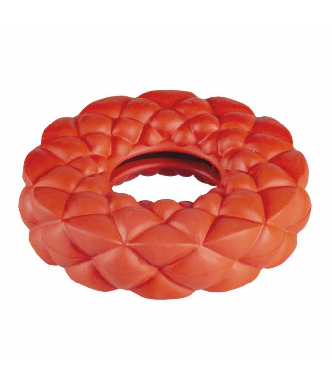 LR13713 Duvo+ Rubber Bubble Ring Dispenser Dog Toy 11X11X3,3Cm, Red - Image 1