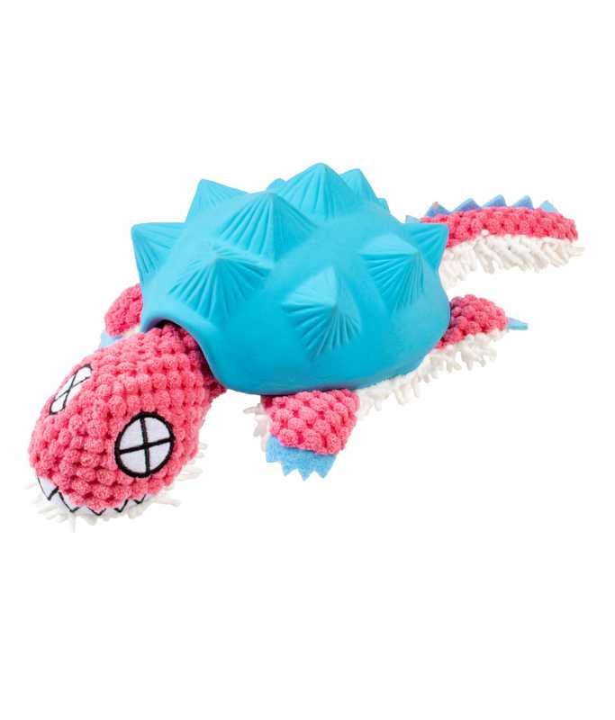LR14516 Duvo+ Plush & Latex Armadillo 34x14x8.5cm blue/pink - Image 1