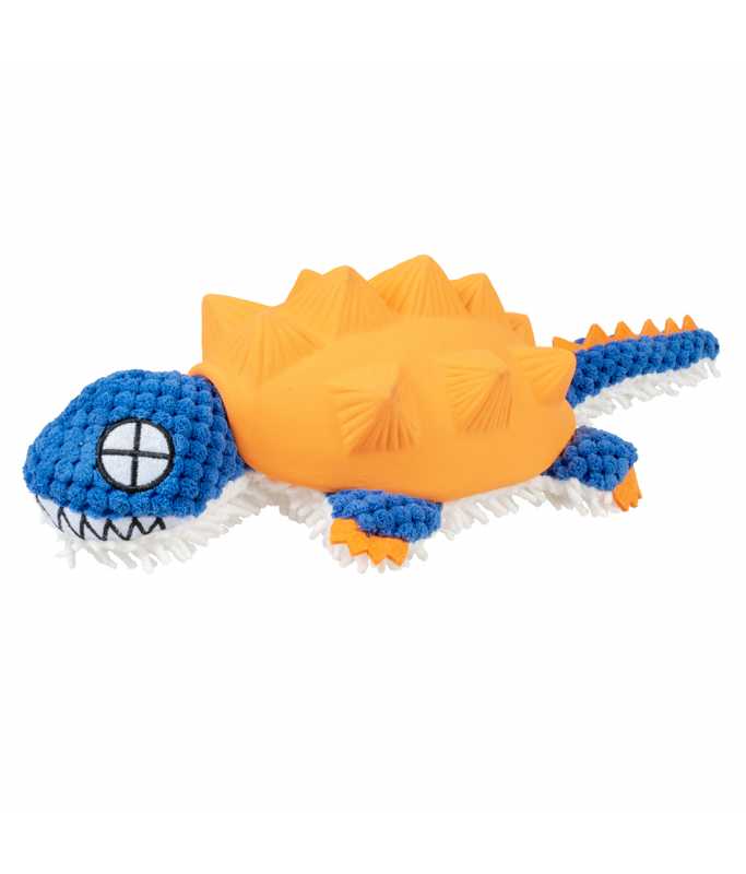 LR14517 Duvo+ Plush & Latex Armadillo 34x14x8.5cm orange/blue - Image 1
