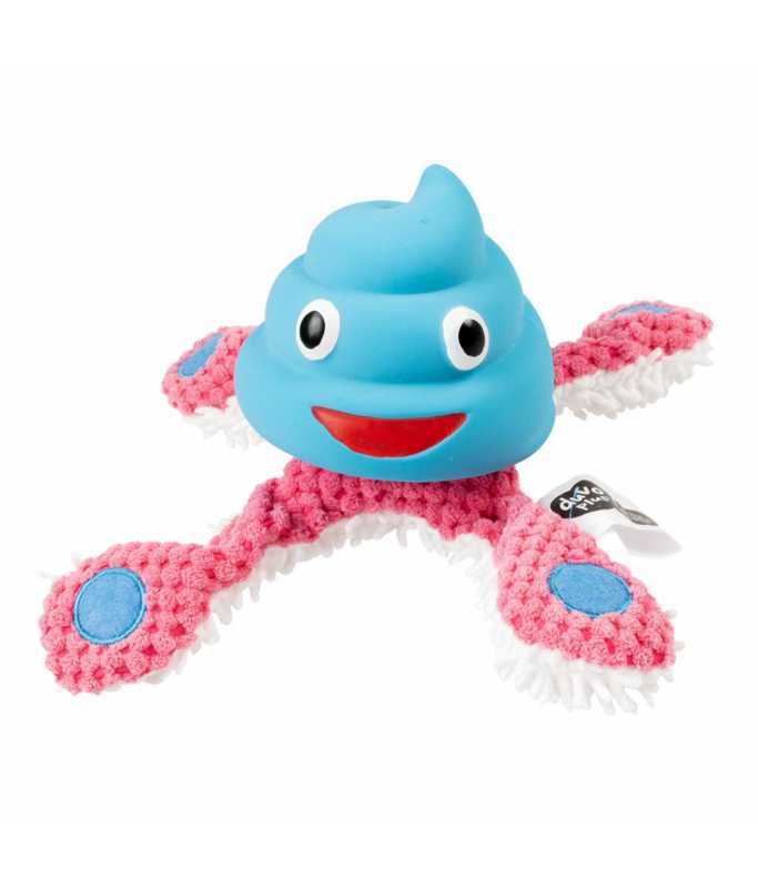 LR14522 Duvo+ Plush & Latex Octopus Blue/Pink, 22x22x12cm - Image 1