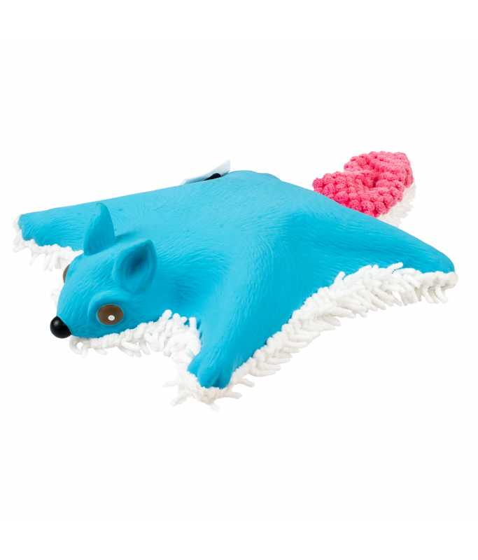 LR14525 Duvo+ Plush & Latex Flying Squirrel 31x17x5cm blue/pink - Image 1