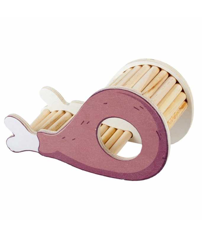 LR14549 Duvo+ Small Animal Wooden Play House Drumstick 20X7,8X10,5Cm, Multicolour - Image 1