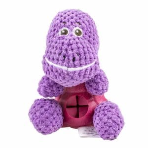 Duvo+ Plush & Rubber T-Rex Dispenser Multicolour, 12x18x16cm