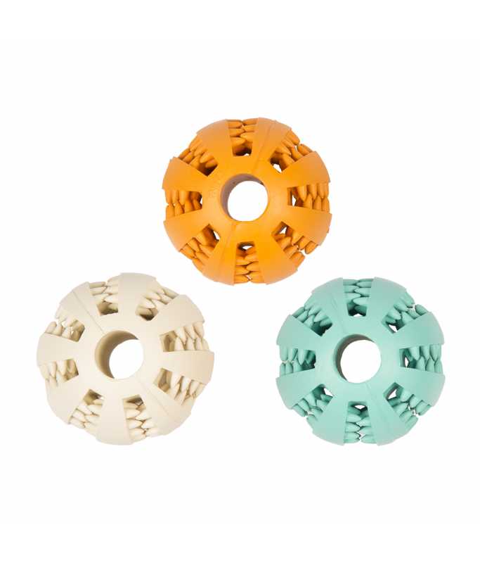 LR400016 Duvo+ Rubber Dental Ball with Flavouring 7cm Mixed Colors - Image 1