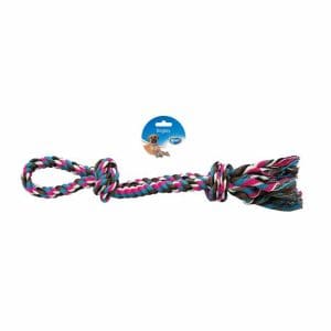 Duvo+ Tug Toy Knotted Cotton 2 Knots Double Loop 50cm