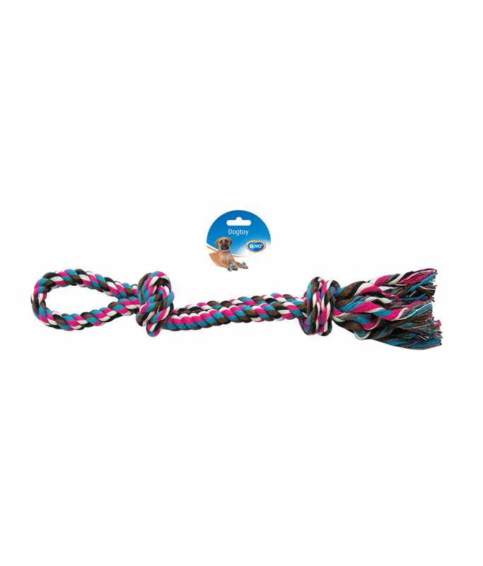LR4705029 Duvo+ Tug Toy Knotted Cotton 2 Knots Double Loop 50cm - Image 1
