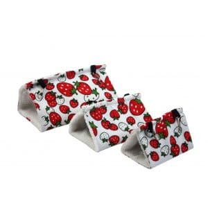 Pado Strawberry Pattern Triangular Bird House[Dimension - 17x12x12 cm]