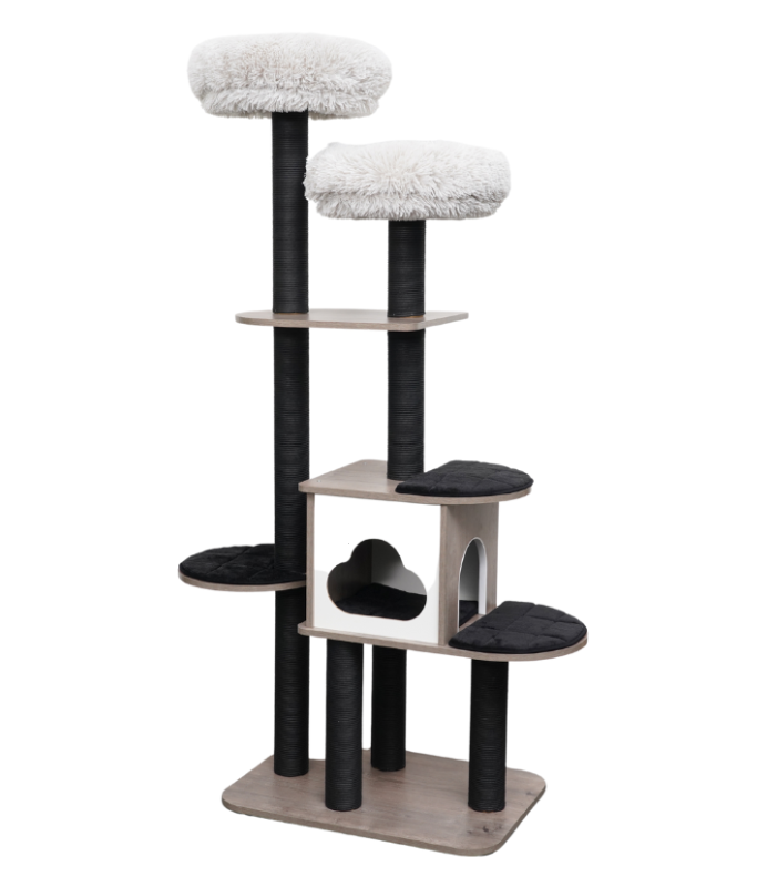 HY220548 Catry Cat Tower with Scratcher 68x48x170cm - Image 1