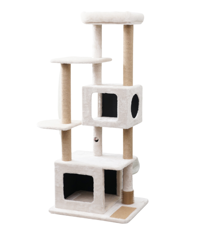 HY220757 Catry Cat Tower with Scratcher 60x49x141cm - Image 1