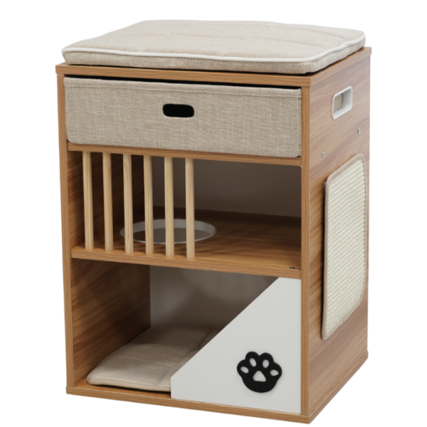 Cat House With Cat Scratcher