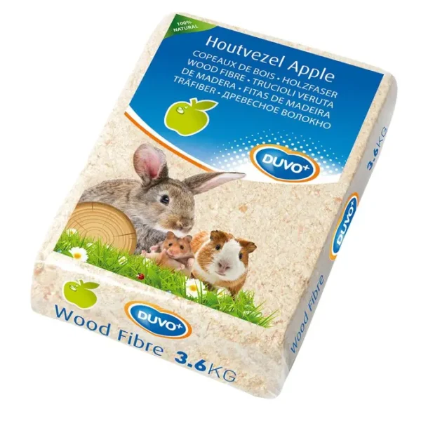 Duvo Wood Fibre Apple Scented Bedding 3.6Kg for Small Pets