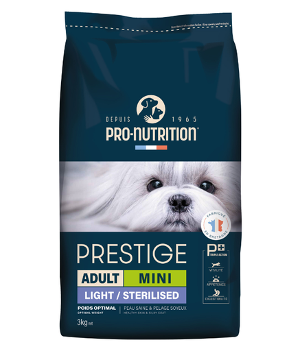 203480C4 Pro Nutrition Prestige Dog Adult Mini Light Sterilised 3Kg - Image 1