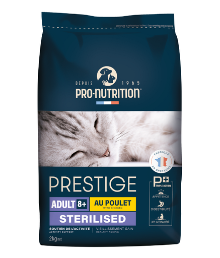 204020C4 Pro Nutrition Prestige Cat Adult 8+ Sterilised Chicken 2Kg - Image 1