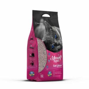 Meow Mates Bentonite Cat Litter - Baby Powder Scent 16L/10kg