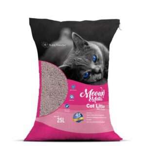 Meow Mates Bentonite Cat Litter - Baby Powder Scent 25L/20kg