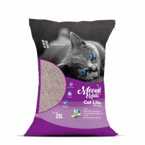 Meow Mates Bentonite Cat Litter - Lavender Scent 25L/20kg