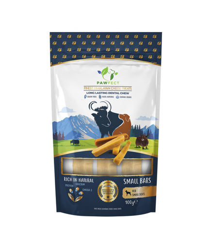 8908012564065 Pawfect Himalayan Cheese Chew Small Bars 100g (3 x 30-35g) - Image 1
