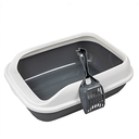 PD-85277 Pado Cat Litter Tray Normal with Scoop 49x36x17cm-Black - Image 1