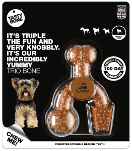 PT820322 TastyBone Nylon - Trio Toy Dog - Lamb - Image 1