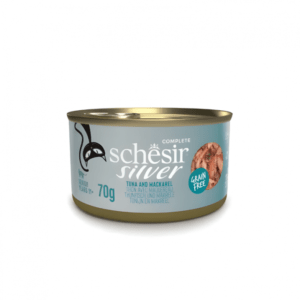 Schesir Silver Senior Cat Wholefood - Tuna And Mackerel 70g (Min Order- 12 Cans)