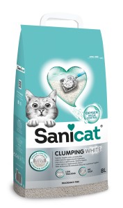 SANICAT CLUMPING WHITE - Unscented 8 L