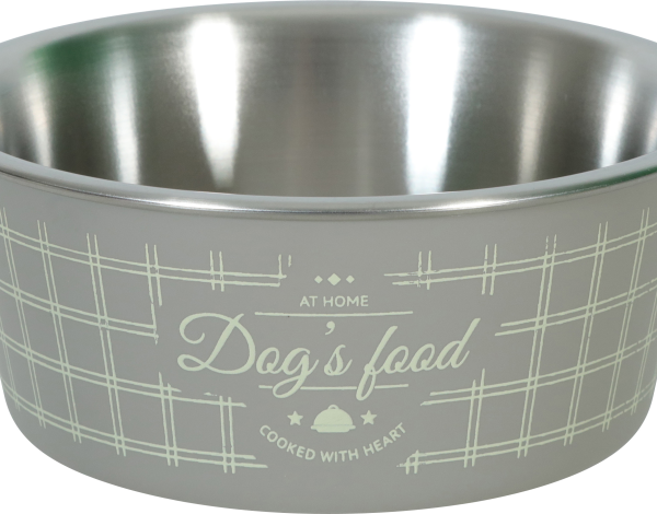 Non-Slip Food Dog Bowl - Taupe 400 ml