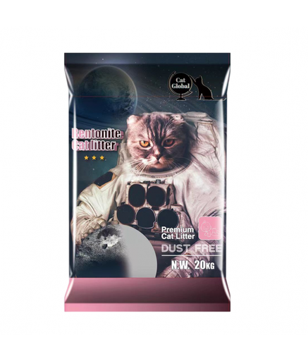 6952054903445 Cat Global Premium Bentonite Cat Litter 20kg – Baby Powder - Image 1