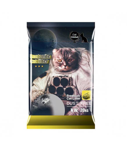 6952054903469 Cat Global Premium Bentonite Cat Litter 20kg – Lemon - Image 1