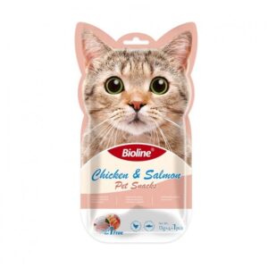 Bioline Cat Treats - 5X15G[Flavor - Tuna & Salmon]