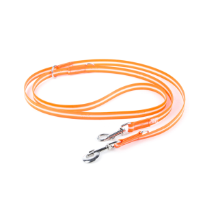 IDC Lumino Adjustable Leash - - UV Orange / Width 1.9 cm & Length 2.2 Meter