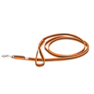 Color & Gray with handle leash - - Orange-Gray Width 1.4 cm & Length 2 Meter