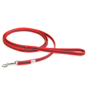 Color & Gray with handle leash - - Red-Gray Width 1.4 cm & Length 2 Meter