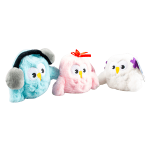 Duvo+ Electronic Plush Owl Cat Toy 6X10X13Cm Mixed Colors
