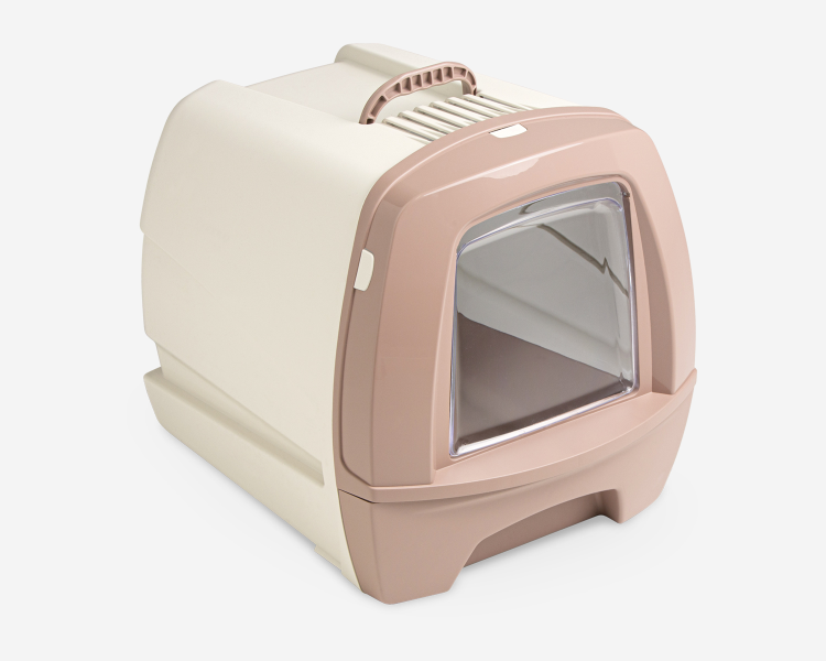 MP122001X13190 80's Cat Litter Box with Drawer - - 50 x 40 x 42 cm/Pink - Image 1