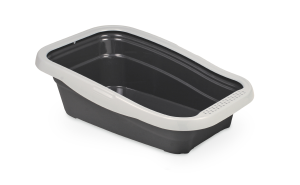 Nella Kit Cat Litter Tray with Mat - - 80 x 36.5 x 18 cm/Grey