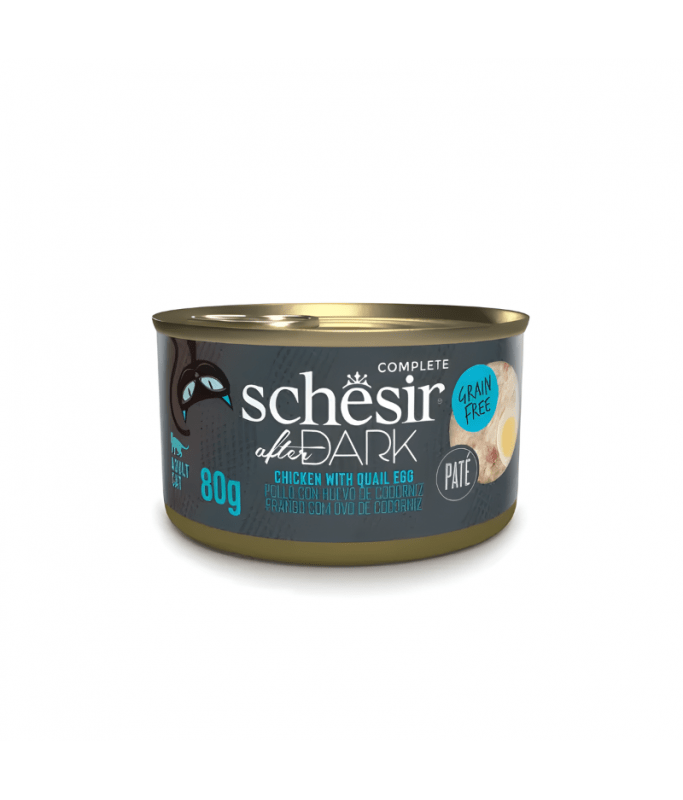 SCINV21142103 Schesir After Dark Patè For Cat - Chicken With Quail Egg 80G (Min Order- 12 Cans) - Image 1