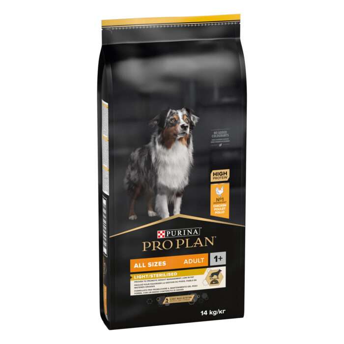 12366946 PRO PLAN LIGHT STERILISED ALL SIZES ADULT, DRY DOG FOOD WITH CHICKEN - Image 1
